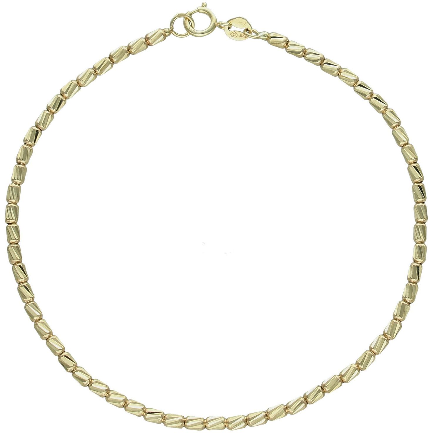 Bransoletka złota grawerowana próba 375, BR 7605 375 Złota bransoletka wykonana z 9 karatowego żółtego złota. Bransoletka to idealny pomysł na prezent. Złota biżuteria o oryginalnej formie grawerowanych 3.jpg